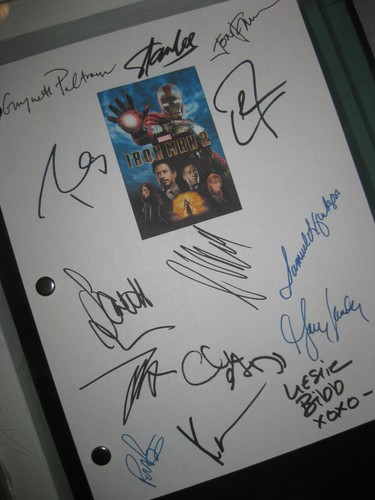 Iron man signed film script - film,