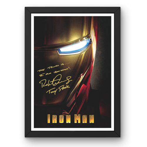 Iron man movie poster signed - man,
